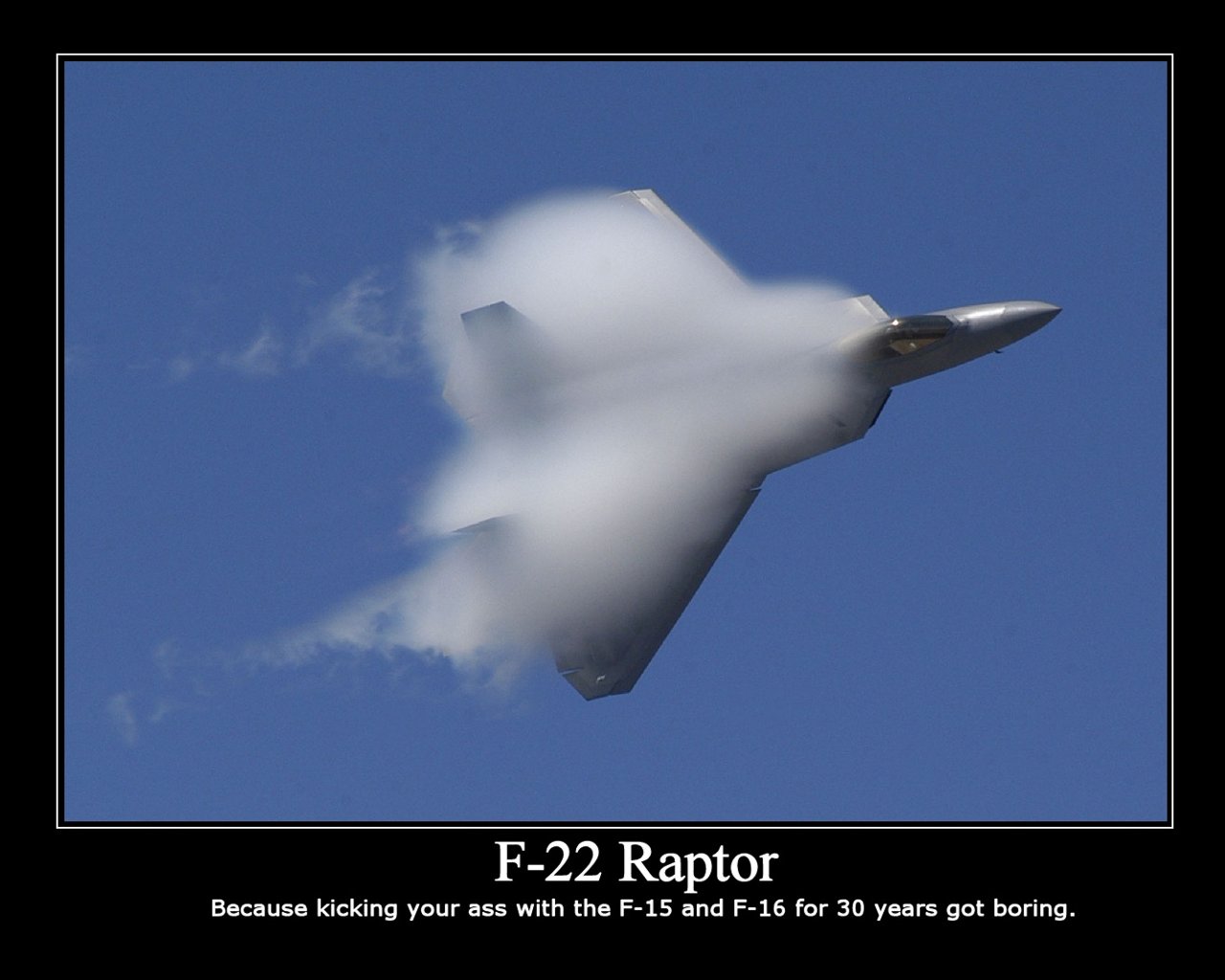 F-22 Raptor on my Linux desktop. A friend at Boeing made this for me.